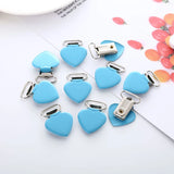 5pcs Metal Peach Heart Suspender Braces Clips Holder