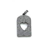 5pcs Micro CZ Heart Charms for Jewelry Accessories