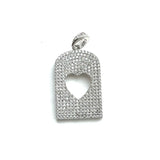 5pcs Micro CZ Heart Charms for Jewelry Accessories