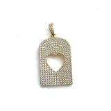 5pcs Micro CZ Heart Charms for Jewelry Accessories