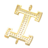 5pcs Micro Pave Zircon I Letter Charms Vintage Berloques