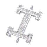 5pcs Micro Pave Zircon I Letter Charms Vintage Berloques