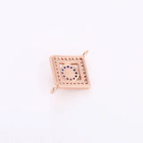5pcs Evil Eye Charms Micro Pave Zircon Enamel for DIY Crafts Beads