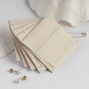 5pcs Microfiber Flap Jewelry Bag for Earrings Ring Necklace Storage Pouch