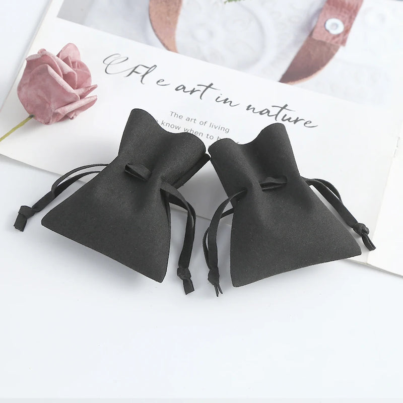 5pcs Microfiber Jewelry Gift Bags for Earring Ring Necklace Packaging