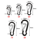 5pcs Mini Carabiners Snap Hooks Keychain D-ring Buckles