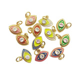 5pcs Mini Eye Pendant Colors Drop Oil Craft for Earrings Necklace DIY Gift
