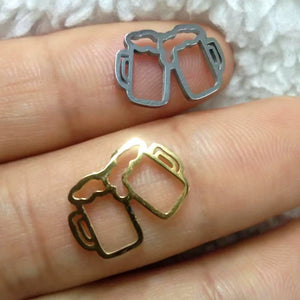 5pcs Stainless Steel Cheer Cup Charms for Jewelry DIY