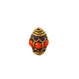 5pcs Tibetan Brass & Clay Beads for Necklace Making DIY