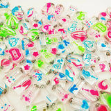 5pcs Mixed Glow In Dark Glass Vial Pendants Crystal Perfume Bottle
