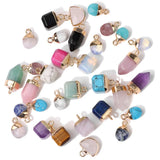 5pcs Mixed Natural Stone Pendant Charms Jewelry Accessories
