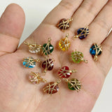 5pcs Mixed Natural Stone Pendant Charms Jewelry Accessories