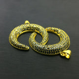 5pcs Moon Necklace Charms Plated Zircon Vintage Amulet