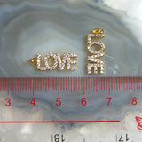Mother's Gift Letter Words Plated Brass Pendant CZ Paved Necklace DIY Jewelry