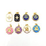 5pcs Vintage Stars Evil Eye Angel Cupid Pendant Charm DIY Necklaces
