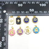 5pcs Vintage Stars Evil Eye Angel Cupid Pendant Charm DIY Necklaces