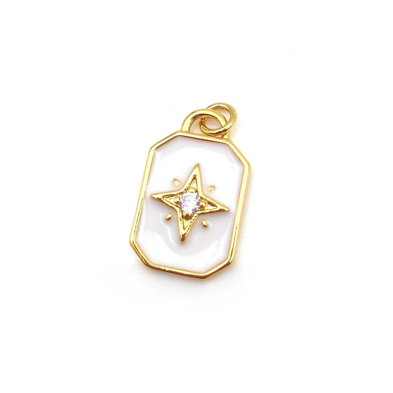 5pcs Vintage Stars Evil Eye Angel Cupid Pendant Charm DIY Necklaces