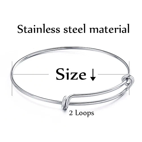 5pcs Adjustable Copper Wire Charms Bracelet Bangle Jewelry DIY