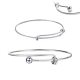 5pcs Adjustable Copper Wire Charms Bracelet Bangle Jewelry DIY