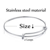 5pcs Adjustable Copper Wire Charms Bracelet Bangle Jewelry DIY