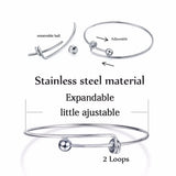5pcs Adjustable Copper Wire Charms Bracelet Bangle Jewelry DIY