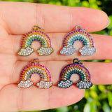 5pcs Multicolor Rainbow Charms for Jewelry Making