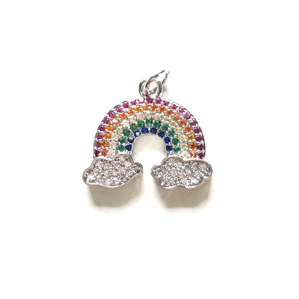 5pcs Multicolor Rainbow Charms for Jewelry Making
