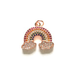 5pcs Multicolor Rainbow Charms for Jewelry Making