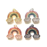 5pcs Multicolor Rainbow Charms for Jewelry Making