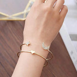5pcs Adjustable Layered Cuff Bracelet Set for Women