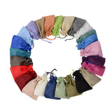 5pcs Jute Burlap Linen Drawstring Bag Christmas Halloween Gift Bags