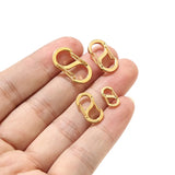 5pcs Stainless Steel S Shape Buckle Lobster Clasps for Jewelry Making
