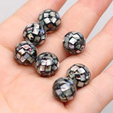 5pcs Abalone Shell Beads Round Shape Loose Beads 12x12mm