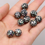 5pcs Abalone Shell Beads Round Shape Loose Beads 12x12mm