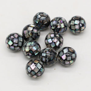 5pcs Abalone Shell Beads Round Shape Loose Beads 12x12mm