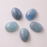 5pcs Aquamarine Semiprecious Stone Cabochons Oval 13x18mm DIY Jewelry Making