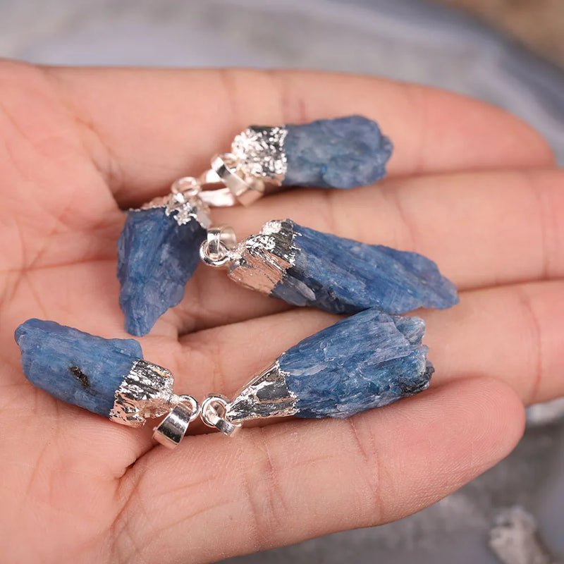 Natural Kyanite Pendants Jewelry, Raw Kyanite Stones Beads Pendants