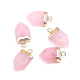 5pcs Natural Lapis Lazuli Tiger Eye Rose Quartzs Pendant for Jewelry Making