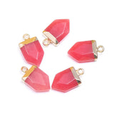 5pcs Natural Lapis Lazuli Tiger Eye Rose Quartzs Pendant for Jewelry Making