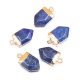 5pcs Natural Lapis Lazuli Tiger Eye Rose Quartzs Pendant for Jewelry Making
