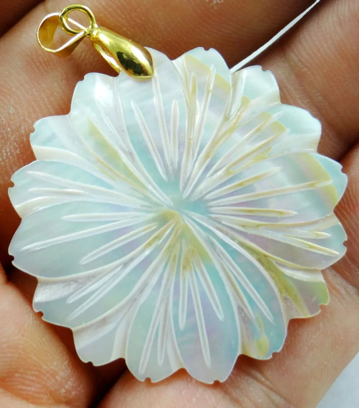 5pcs Natural Freshwater Shell Necklace Pendants For Jewelry Making