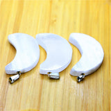 Natural Gypsum Moon Pendant Stone Reiki Balancing Tumble Chip Healing