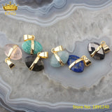 5 Natural Lapis Amazonite Stone Oval Pendant Jewelry