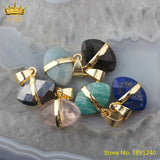 5 Natural Lapis Amazonite Stone Oval Pendant Jewelry