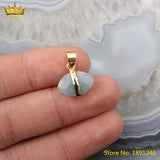 5 Natural Lapis Amazonite Stone Oval Pendant Jewelry