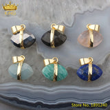 5 Natural Lapis Amazonite Stone Oval Pendant Jewelry