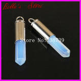 5pcs Opal Quartz Bullet Pendant Hexagon Pendant