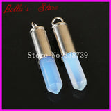 5pcs Opal Quartz Bullet Pendant Hexagon Pendant