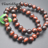 Natural Red Tiger Eye Stone Bracelet Buddhist Rosary Men Women Yoga Jewelry