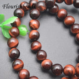 Natural Red Tiger Eye Stone Bracelet Buddhist Rosary Men Women Yoga Jewelry